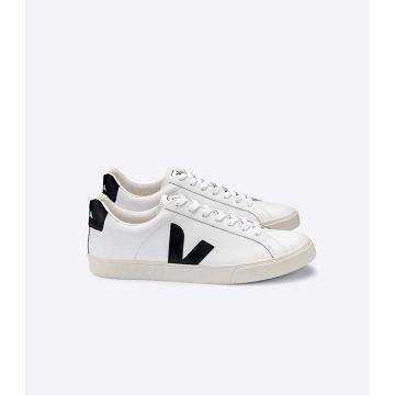 Veja ESPLAR LEATHER Joggesko Dame White/Black | NO 614VRW